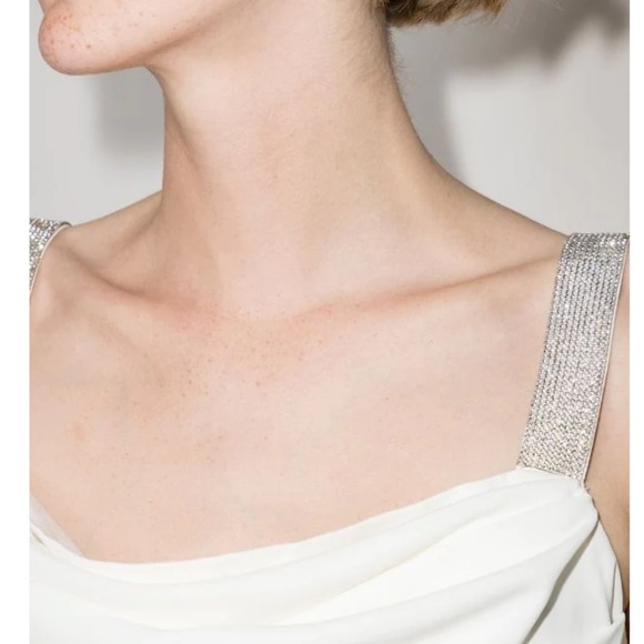 De La Vali Mojio Diamanté Draped Minidress (perfect bridal after party look!) - Picture 4 of 5